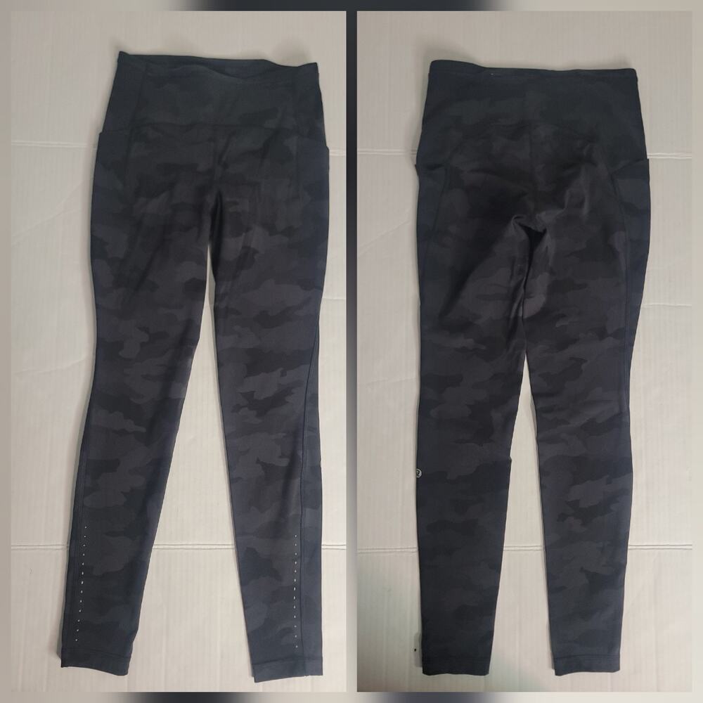 Lululemon SZ 6 Tight Swift Speed Pockets High Rise W5CY3S Reflective Camo